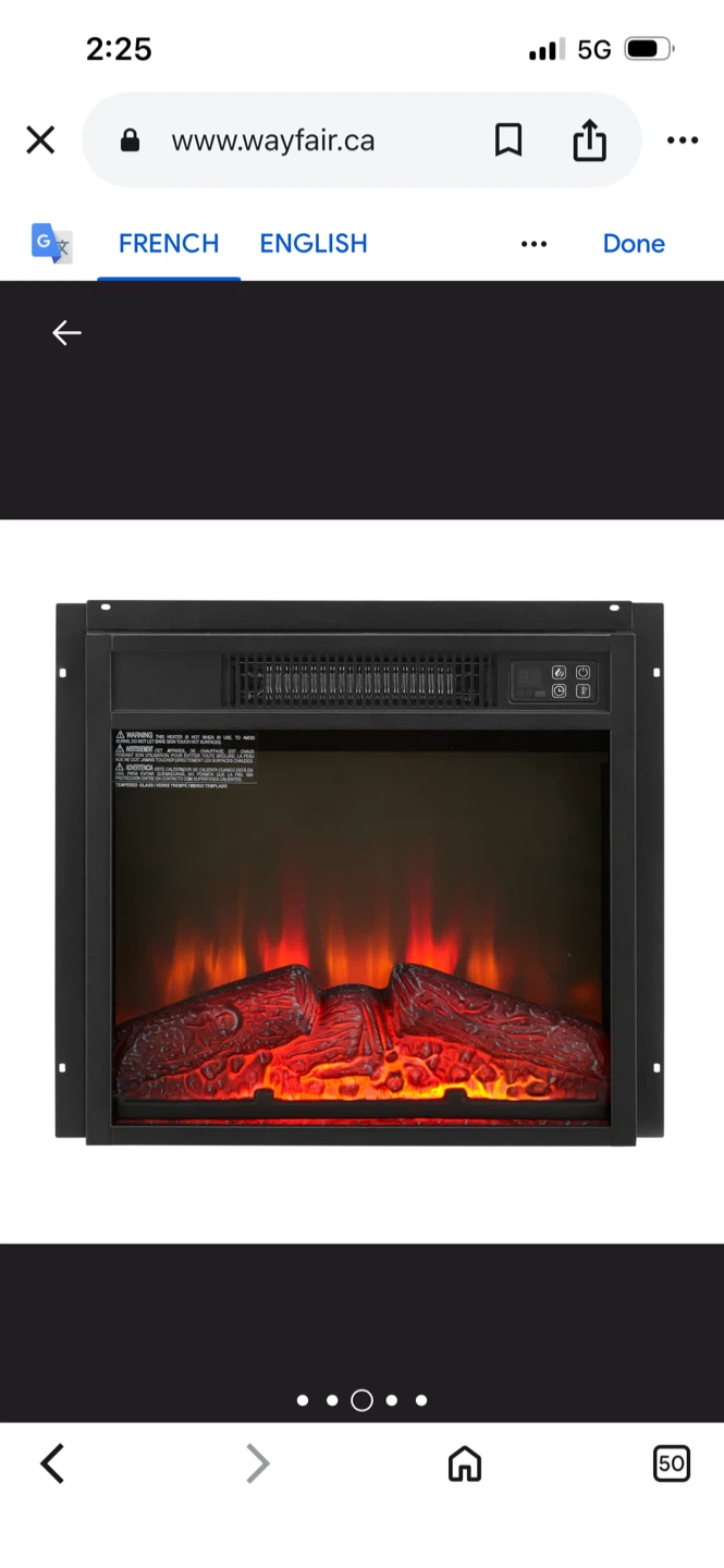 Electric Fireplace Insert - 18 inch - photo 5