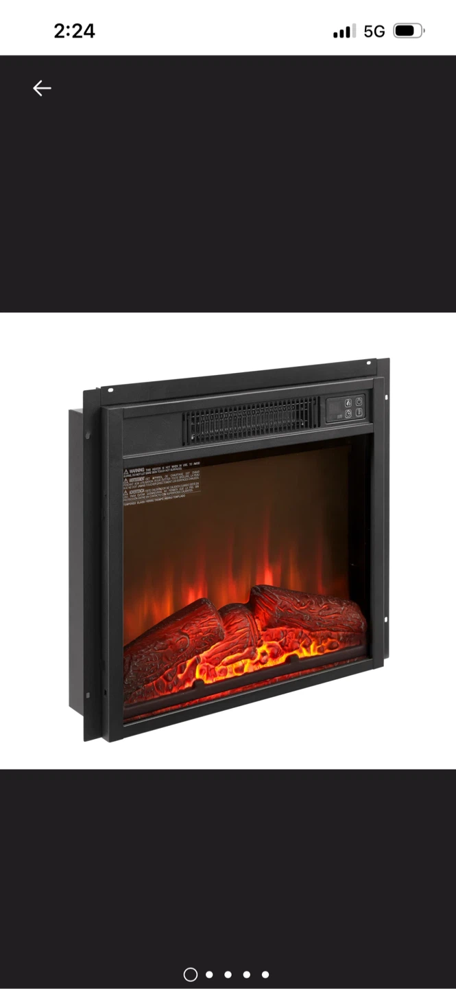 Electric Fireplace Insert - 18 inch