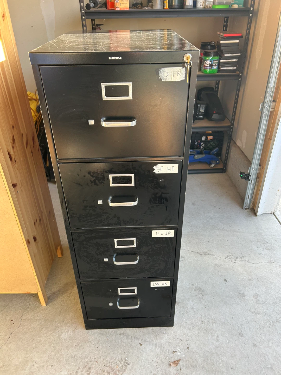 Metal filing cabinet