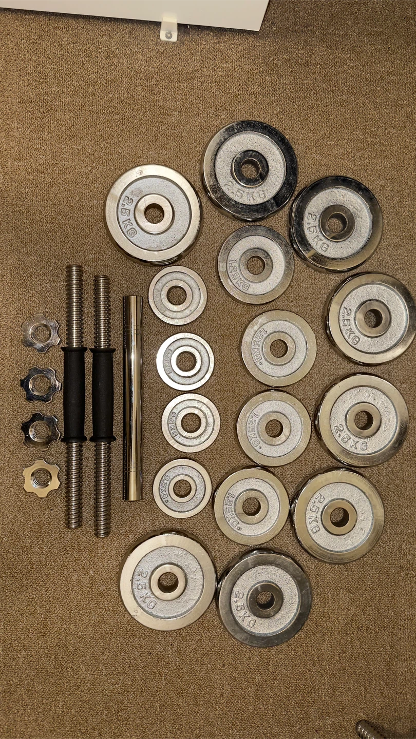 Lalune 30 KG Chrome Dumbbell Set