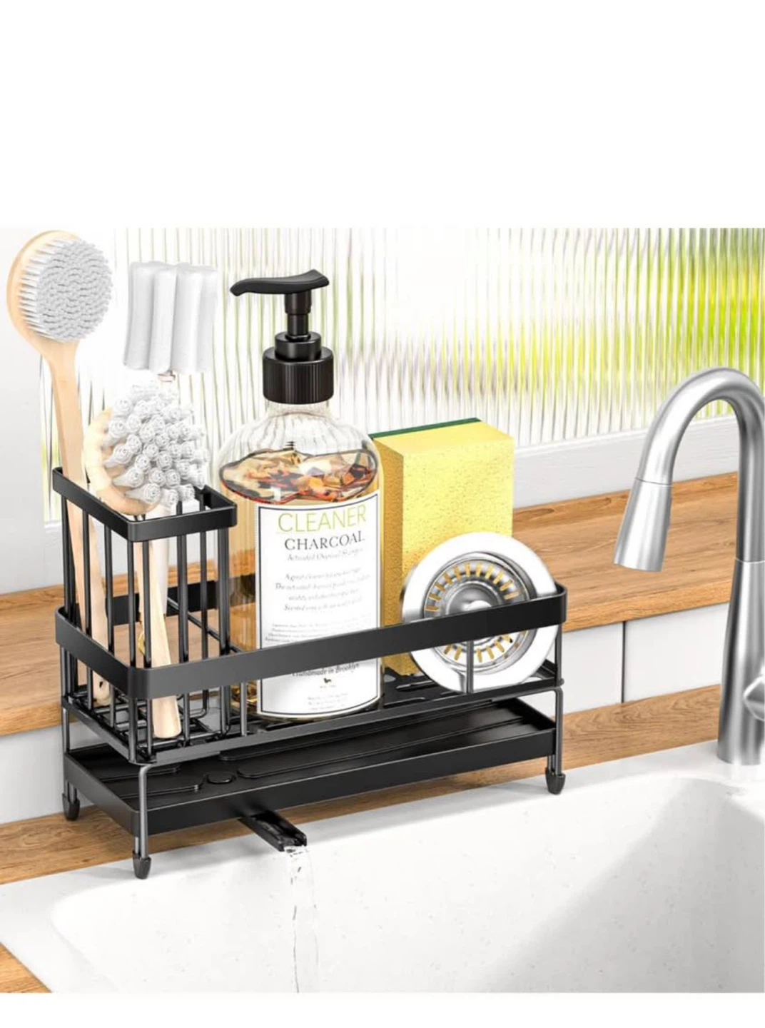 New Black Sink Caddy Organizer