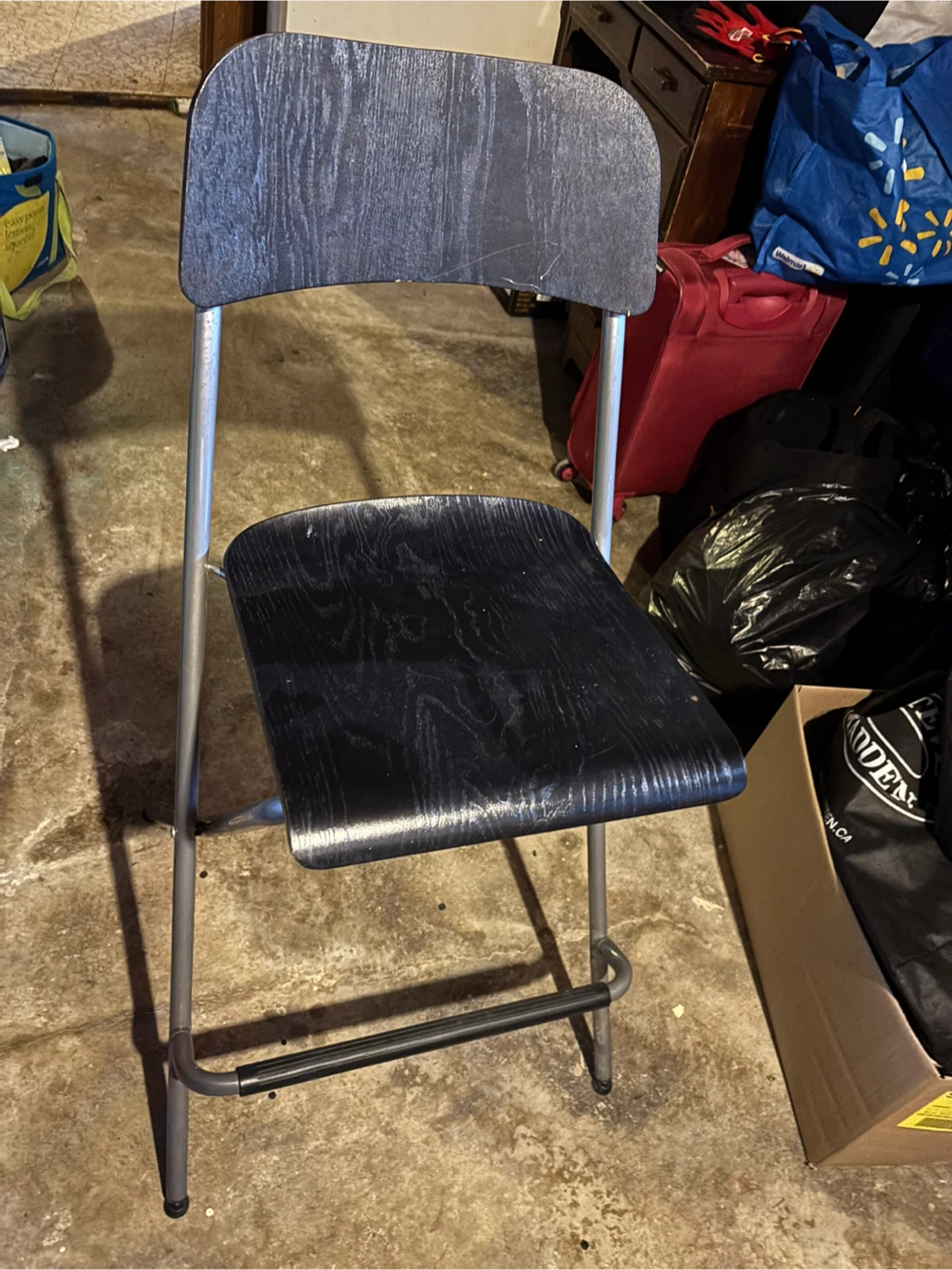 IKEA Franklin Bar Stool - Black, Folding - photo 3