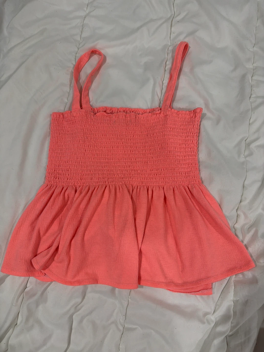 American Eagle Coral Smocked Tank Top 🥕 - photo 2
