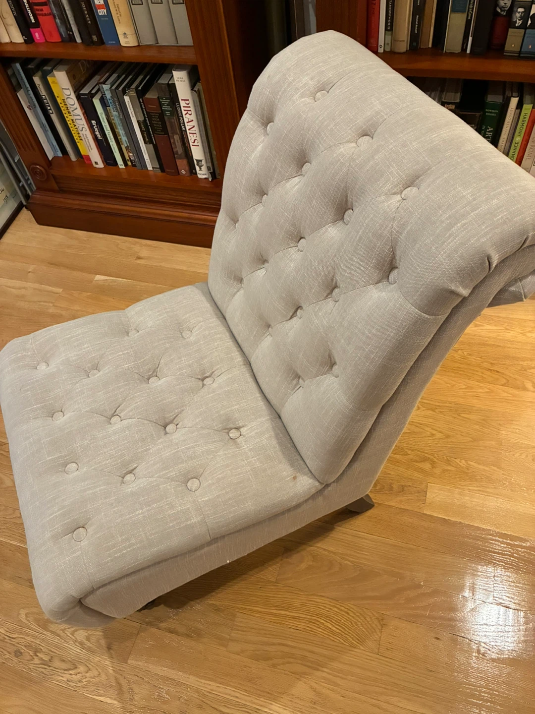 Tufted Accent Chair - Beige - photo 5