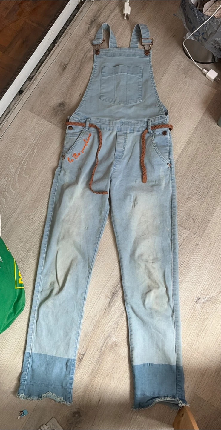 La Redoute Girls' Denim Overalls - Size 10