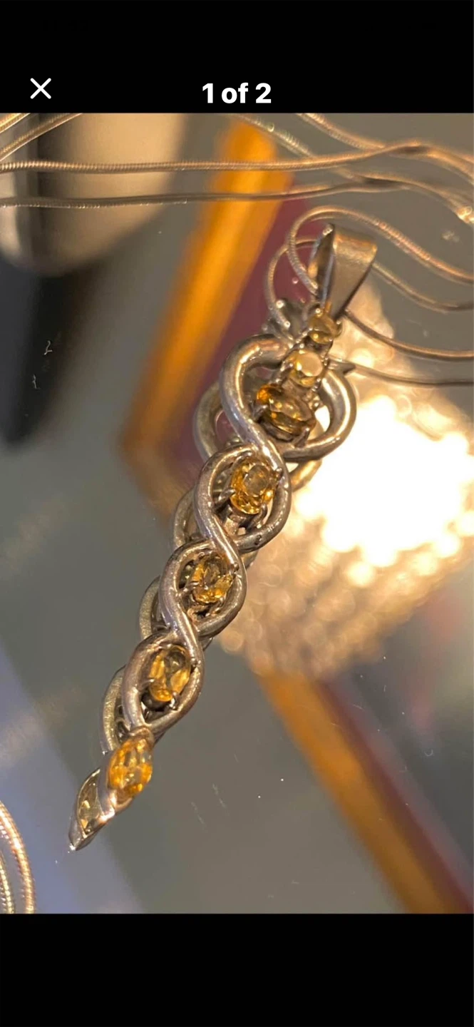 💛7-Stone Citrine SS Necklace