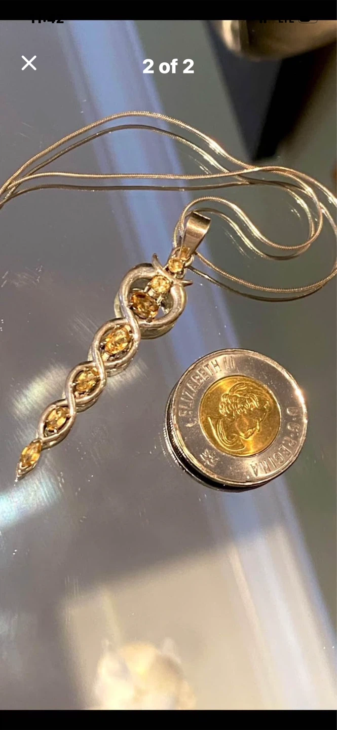💛7-Stone Citrine SS Necklace - photo 2