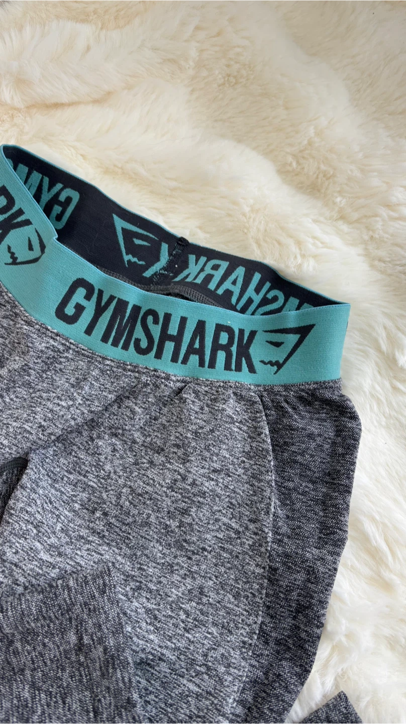 Gymshark Flex Leggings - Size XS - Charcoal Marl/Teal - photo 2