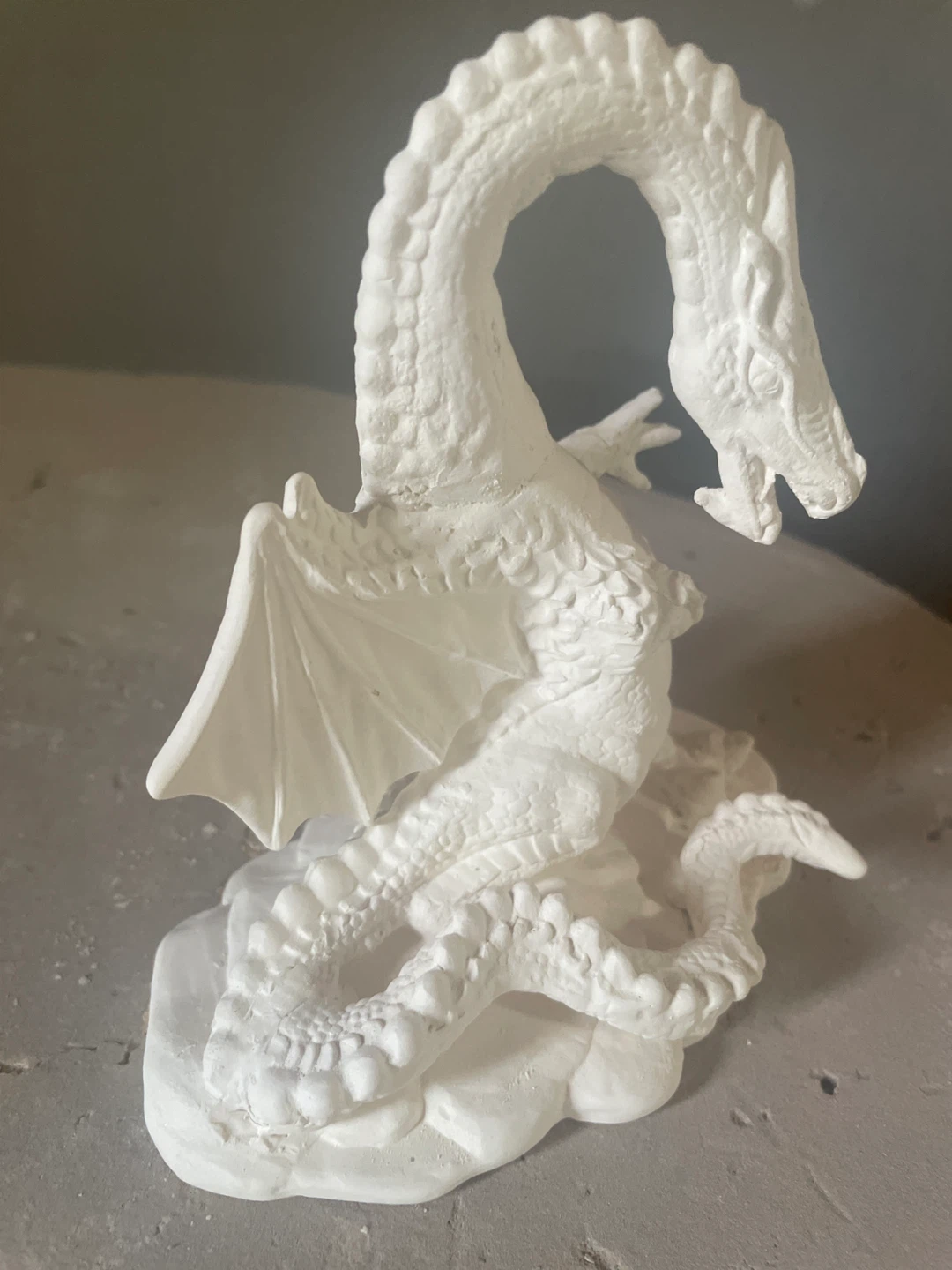 Bisque Dragon Figurine - White