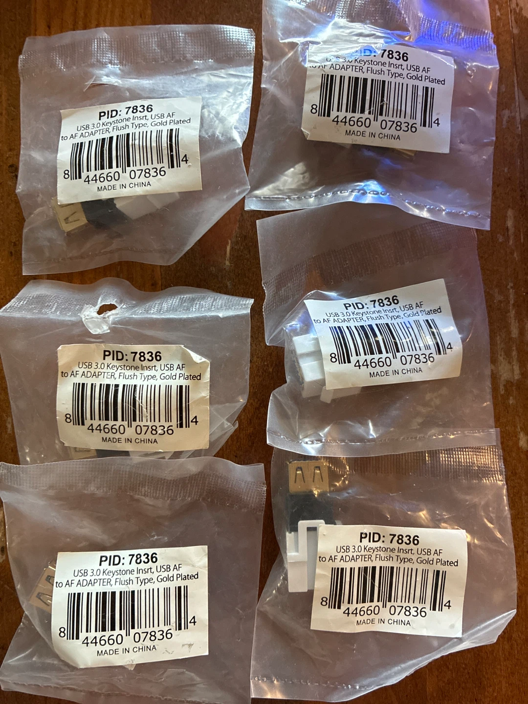 6 new USB 3.0 Keystone Insert Adapter