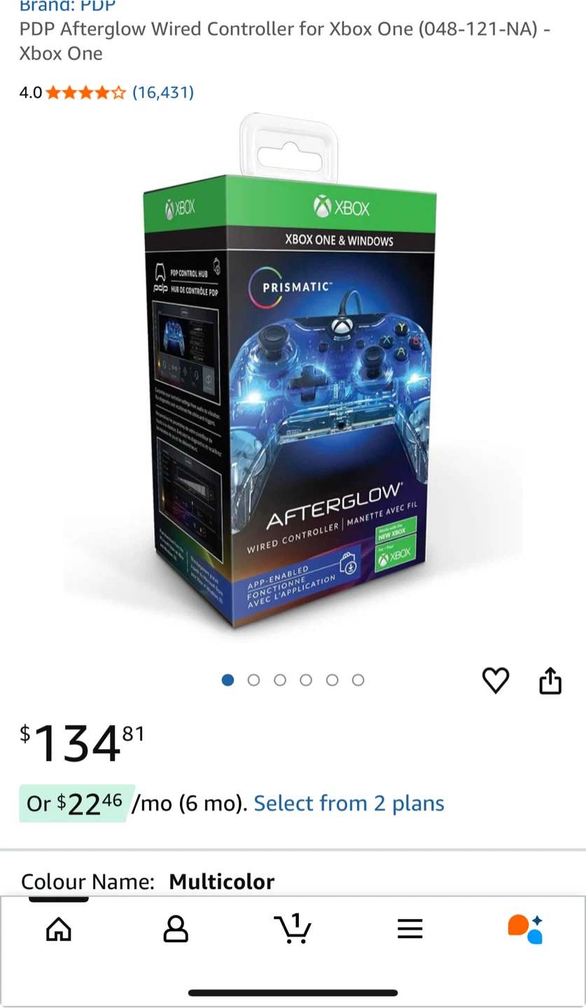 PDP Afterglow Wired Controller for Xbox One - NEW