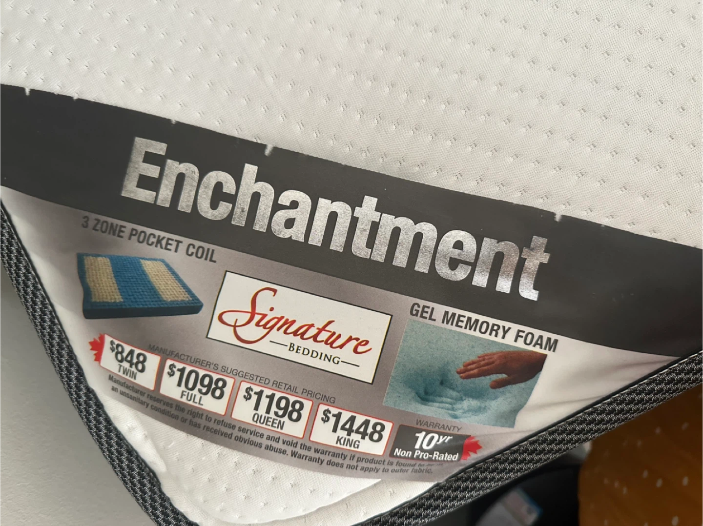Signature Bedding Enchantment 2 Twin Mattress