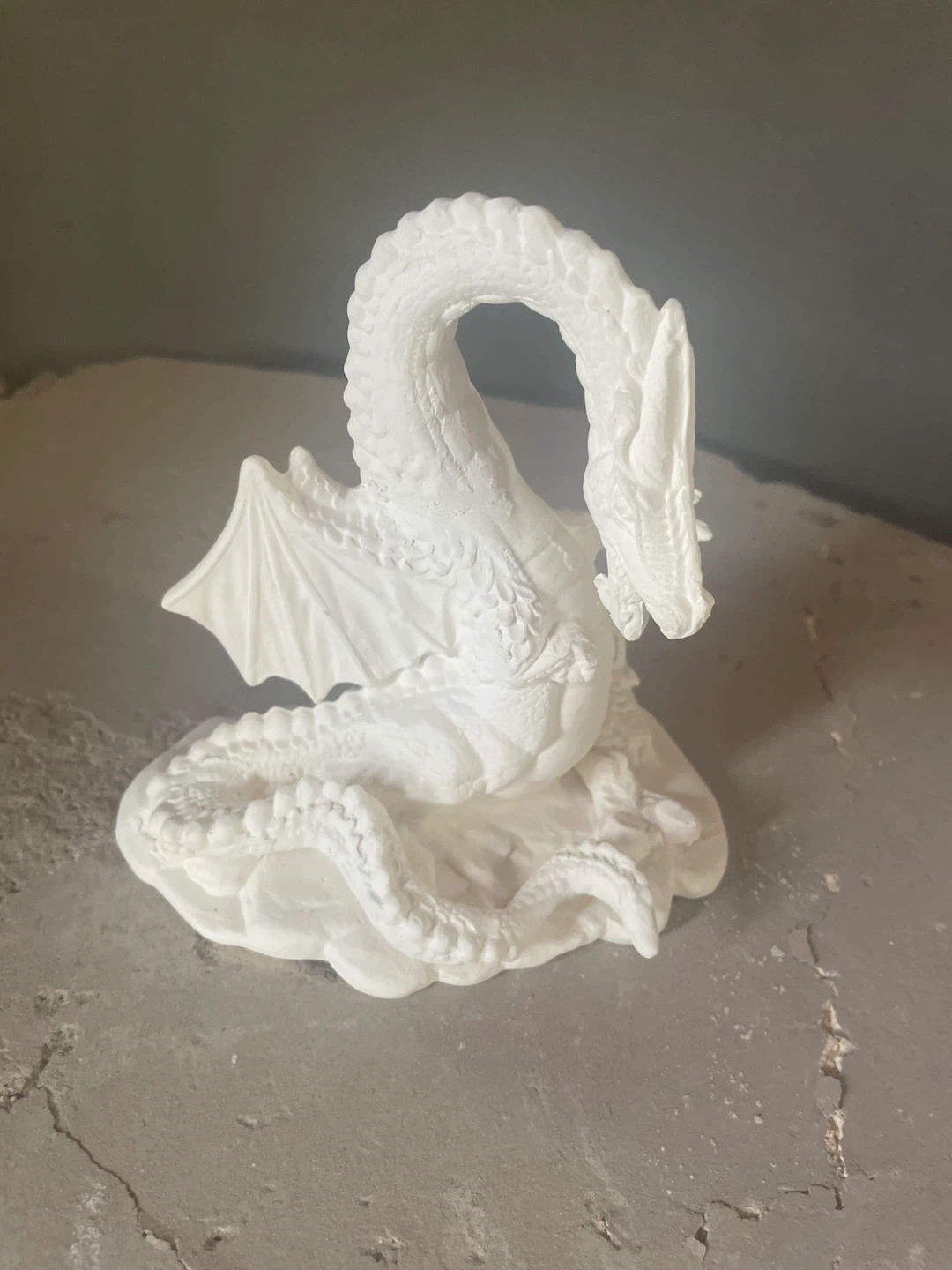 Bisque Dragon Figurine - White - photo 4