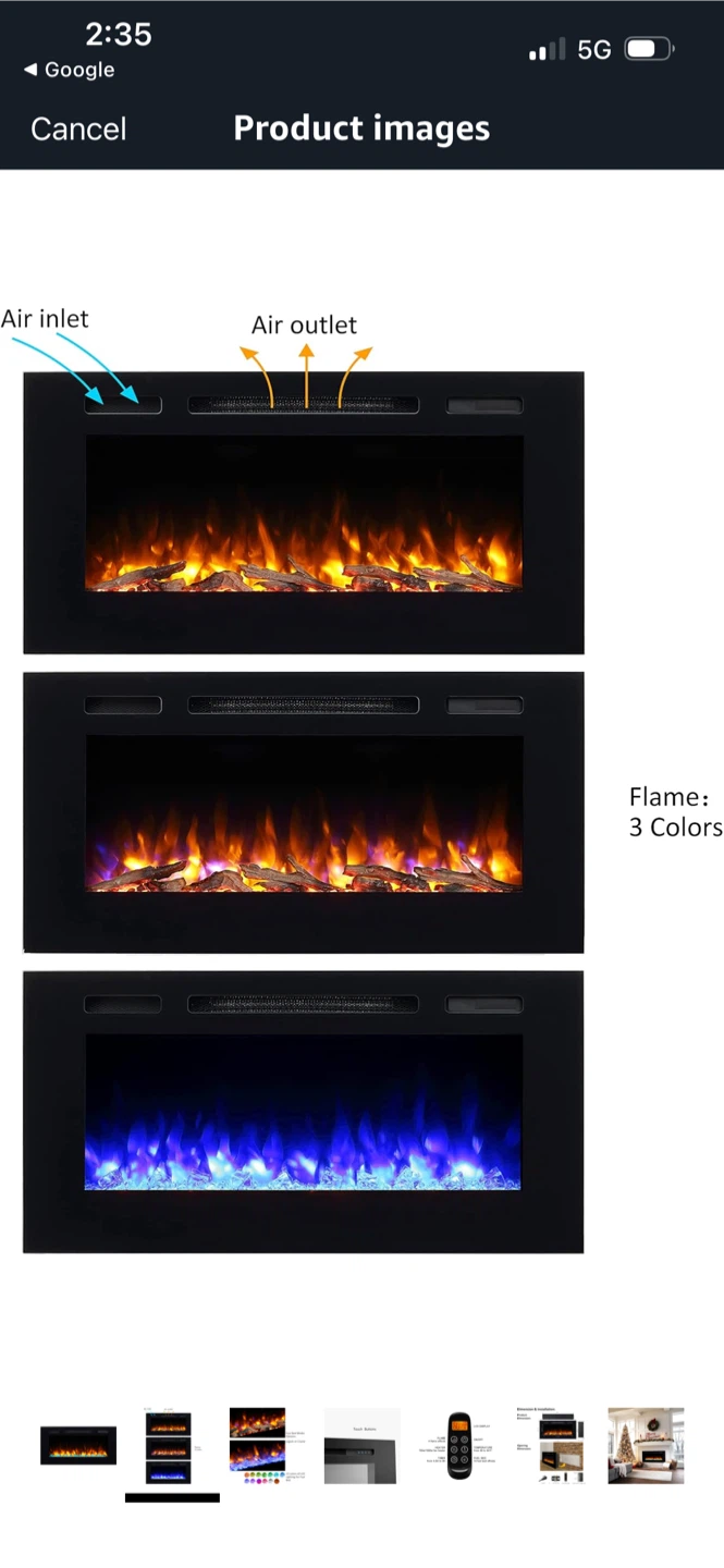 New Electric Fireplace with Remote - photo 2