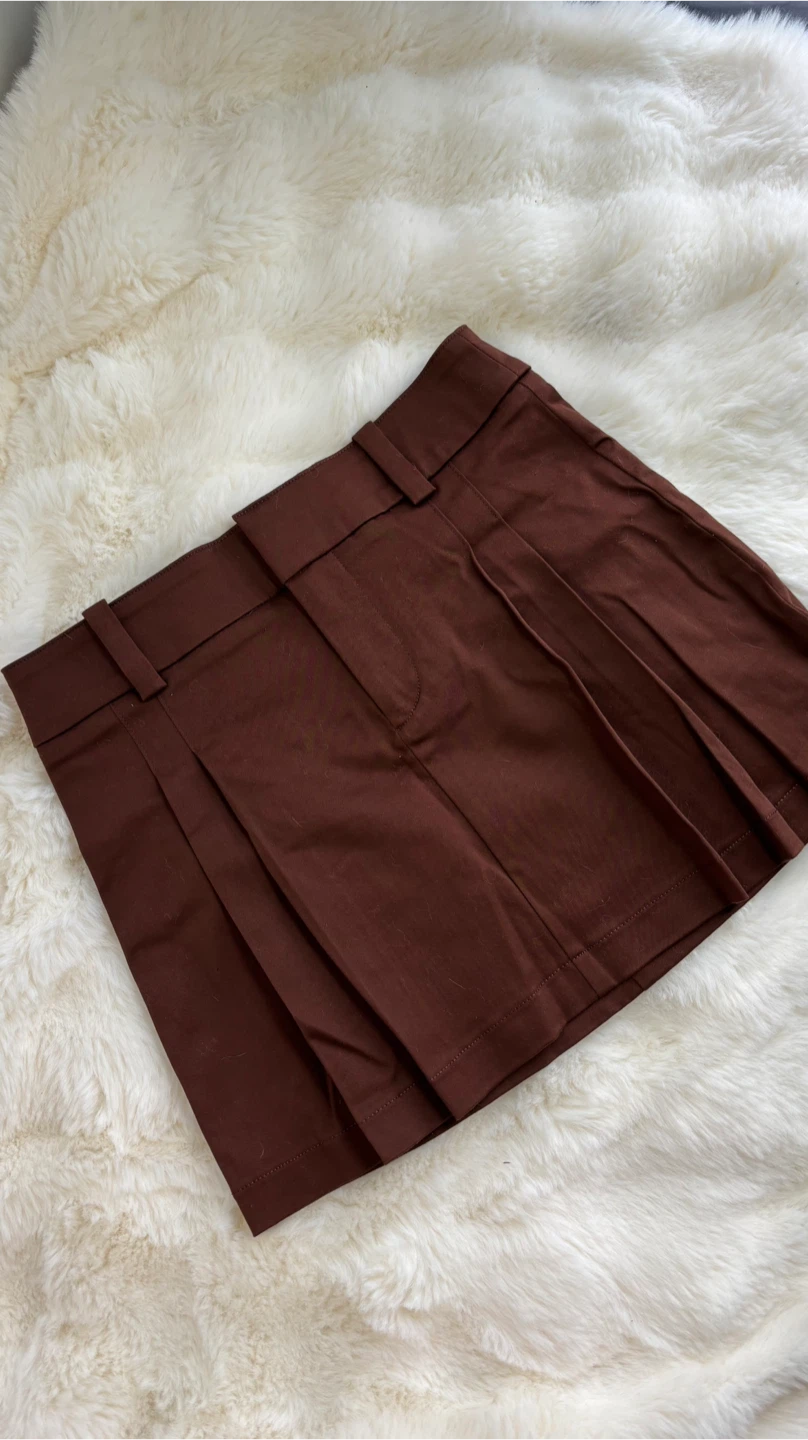 Aritzia Sunday Best - Brown Mini Skirt - Size 0 - photo 2