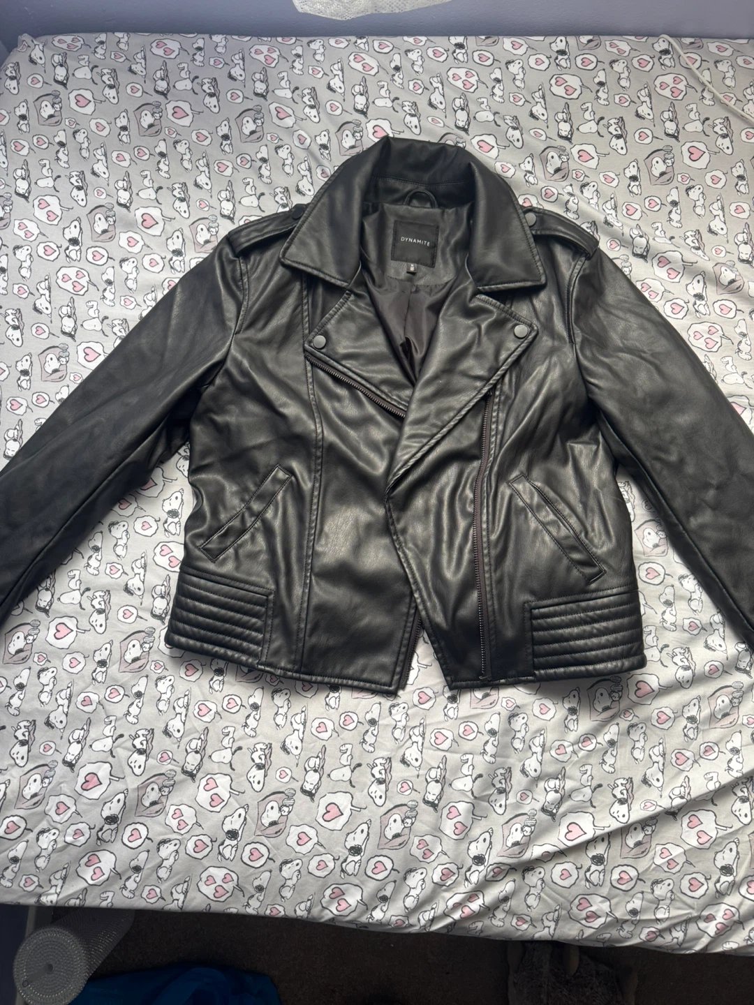 Dynamite Black Faux Leather Jacket - Size M
