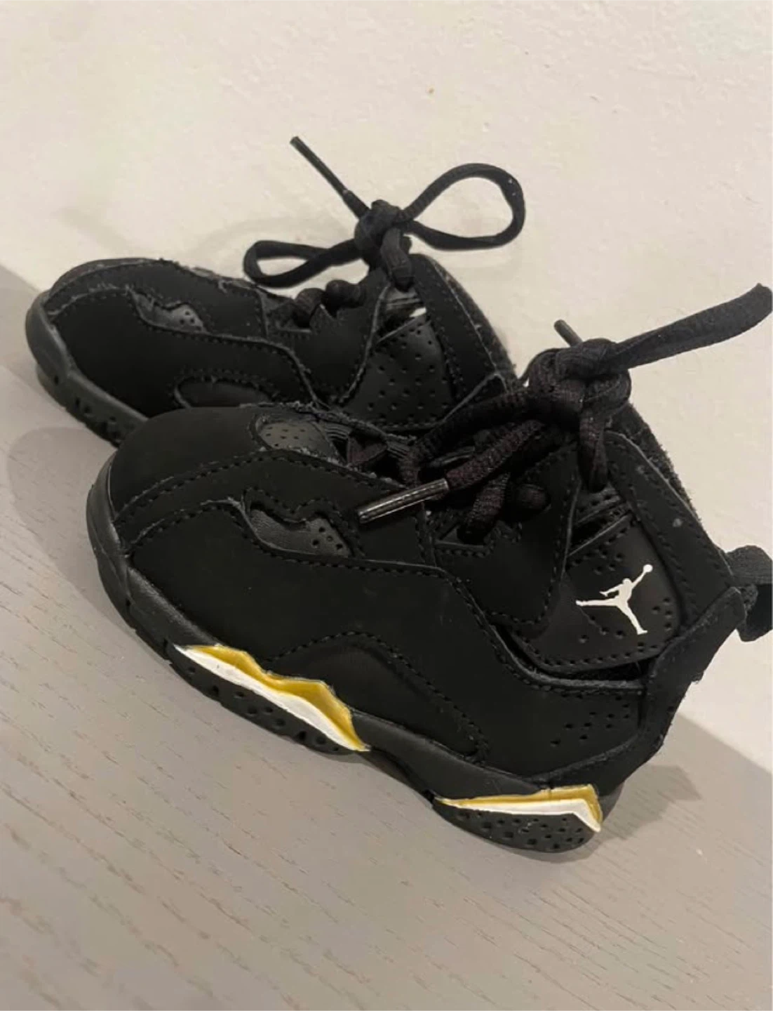 Jordan 7 Toddler Shoes - Black/Gold - photo 2