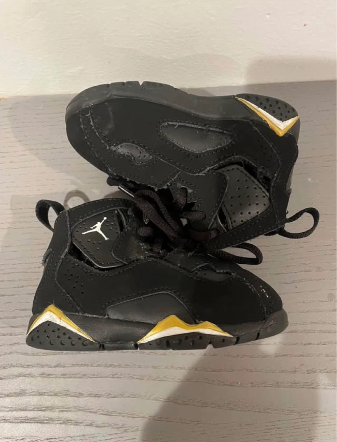 Jordan 7 Toddler Shoes - Black/Gold