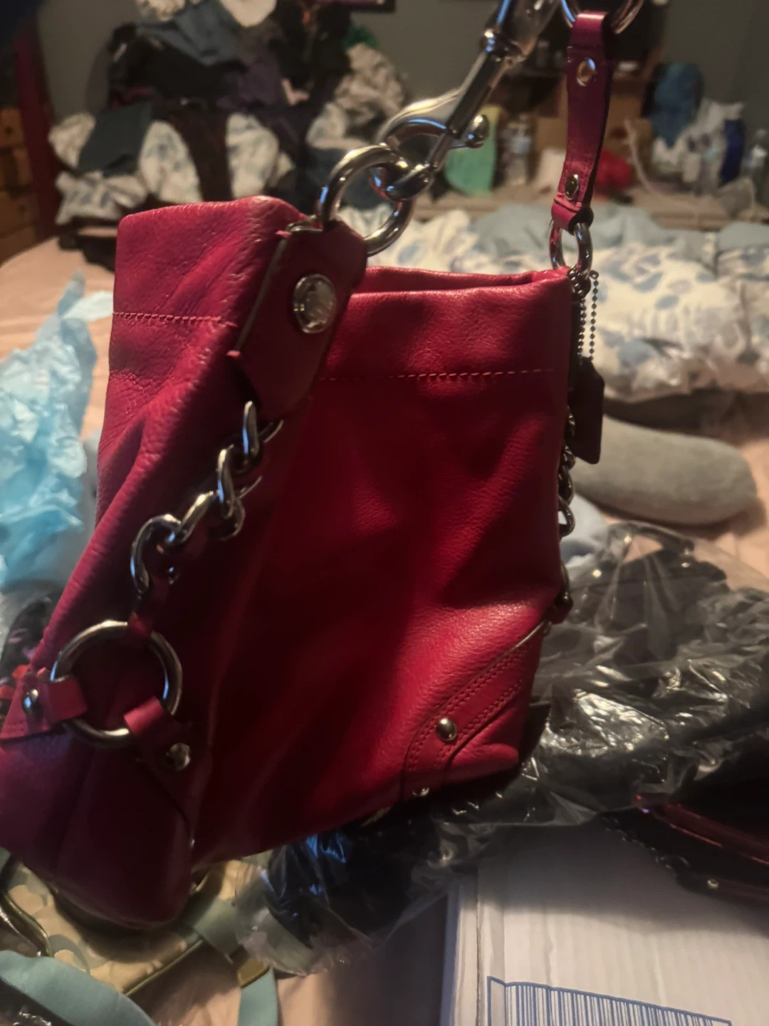 Coach Carly pink Leather Handbag - photo 5