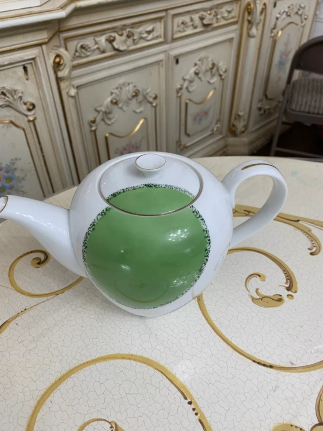 Yamato China Green & White Teapot - photo 2