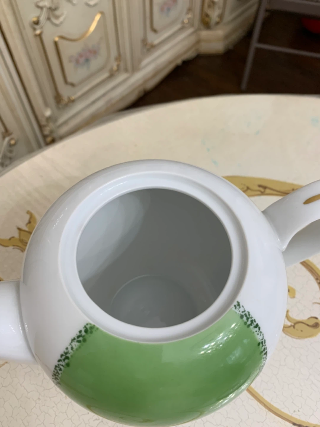 Yamato China Green & White Teapot - photo 3