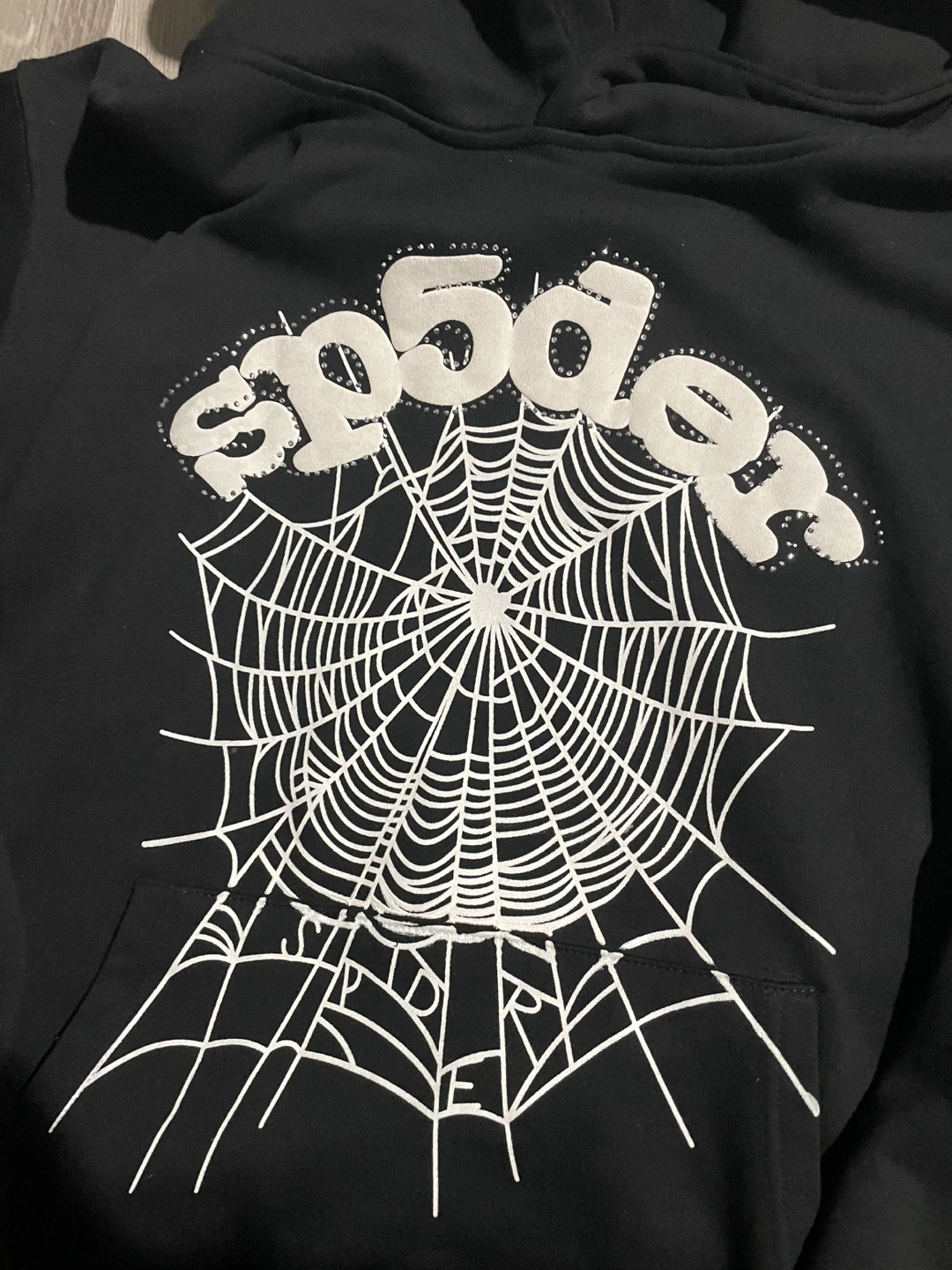 Sp5der Black Hoodie - Size M - photo 2