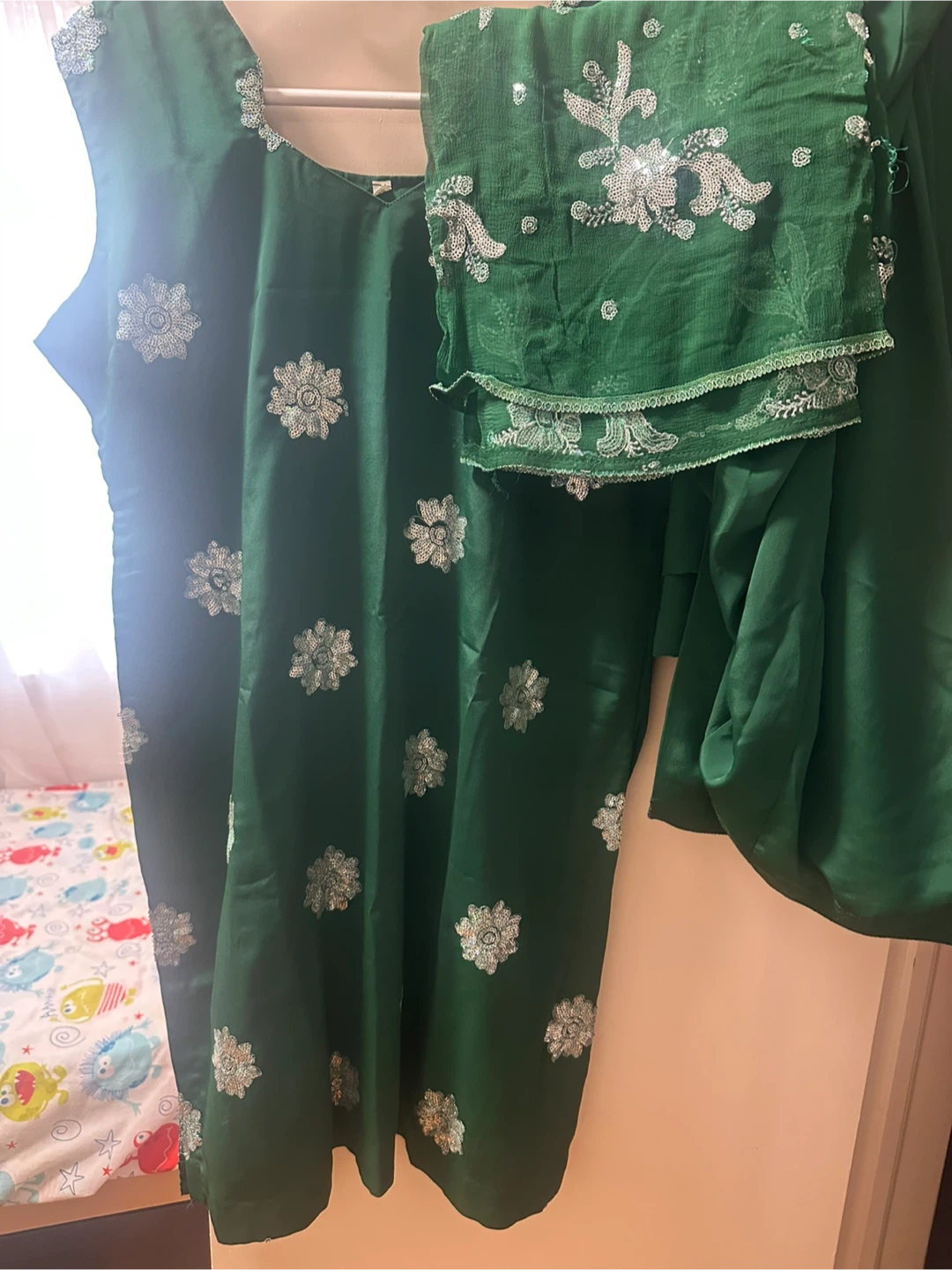 Green Embroidered Salwar Kameez Suit
