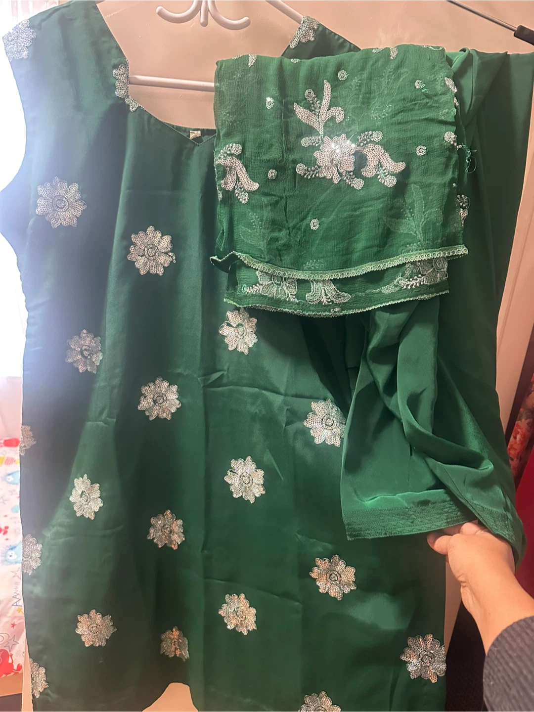 Green Embroidered Salwar Kameez Suit - photo 2