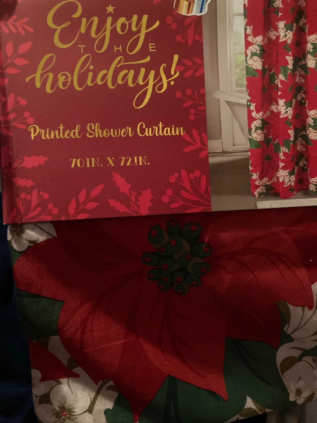 Holiday Printed Shower Curtain 70x72