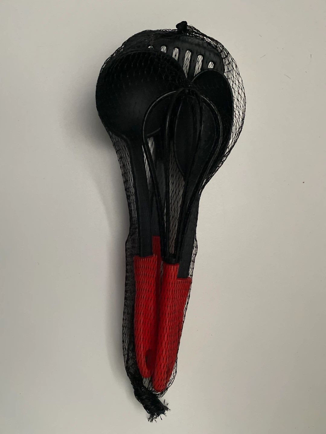 🥕 Kitchen Utensil Set - Black & Red