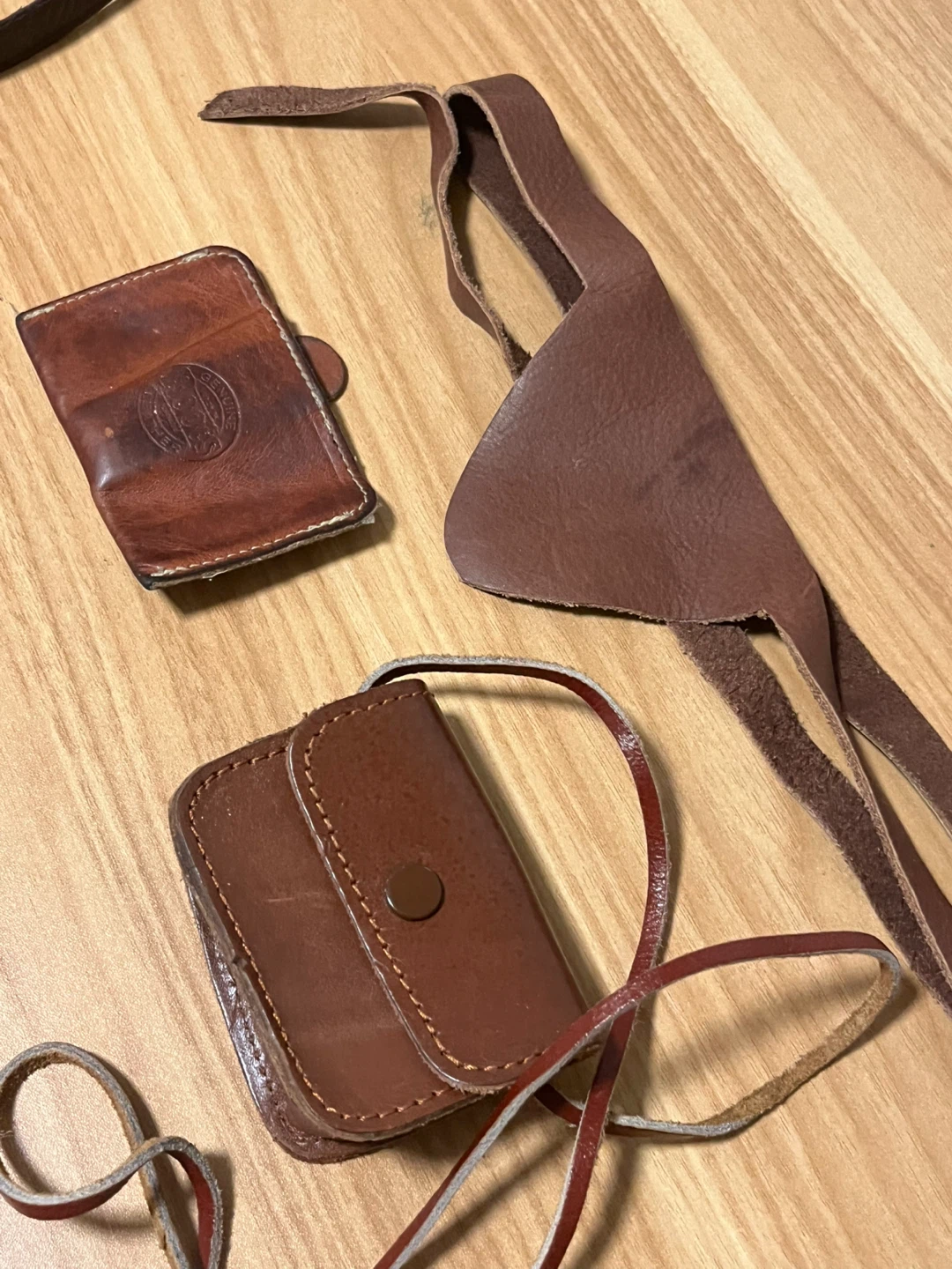Mini belt bag, roots holder, Leather Accessories - Brown - photo 3