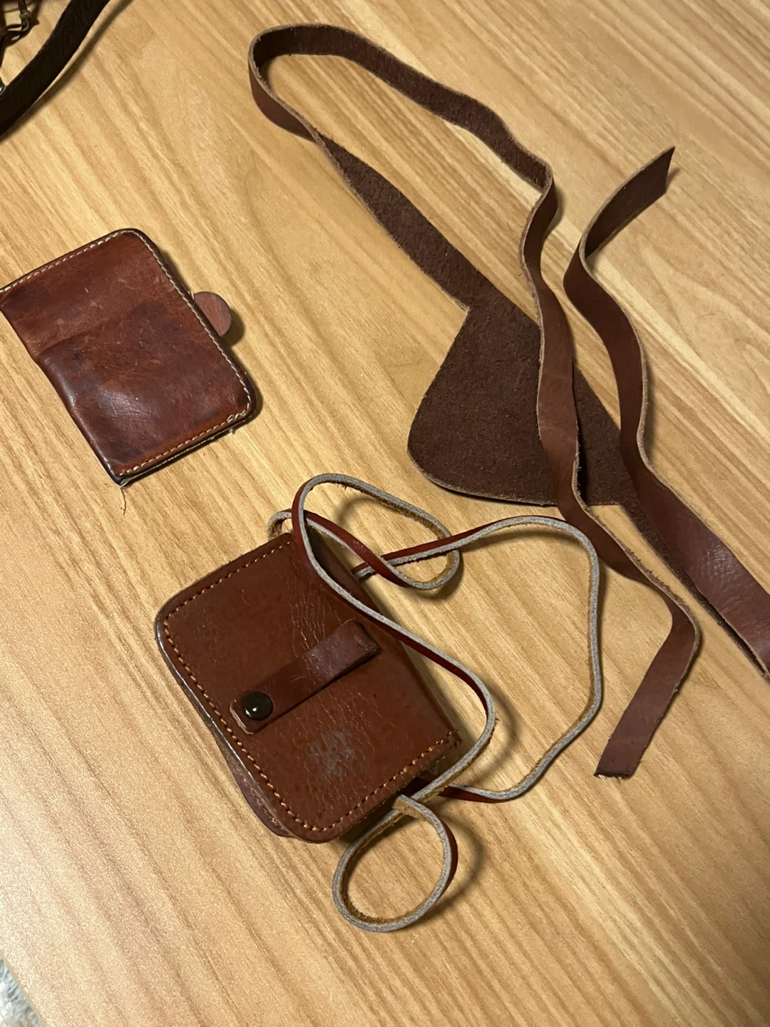 Mini belt bag, roots holder, Leather Accessories - Brown - photo 2