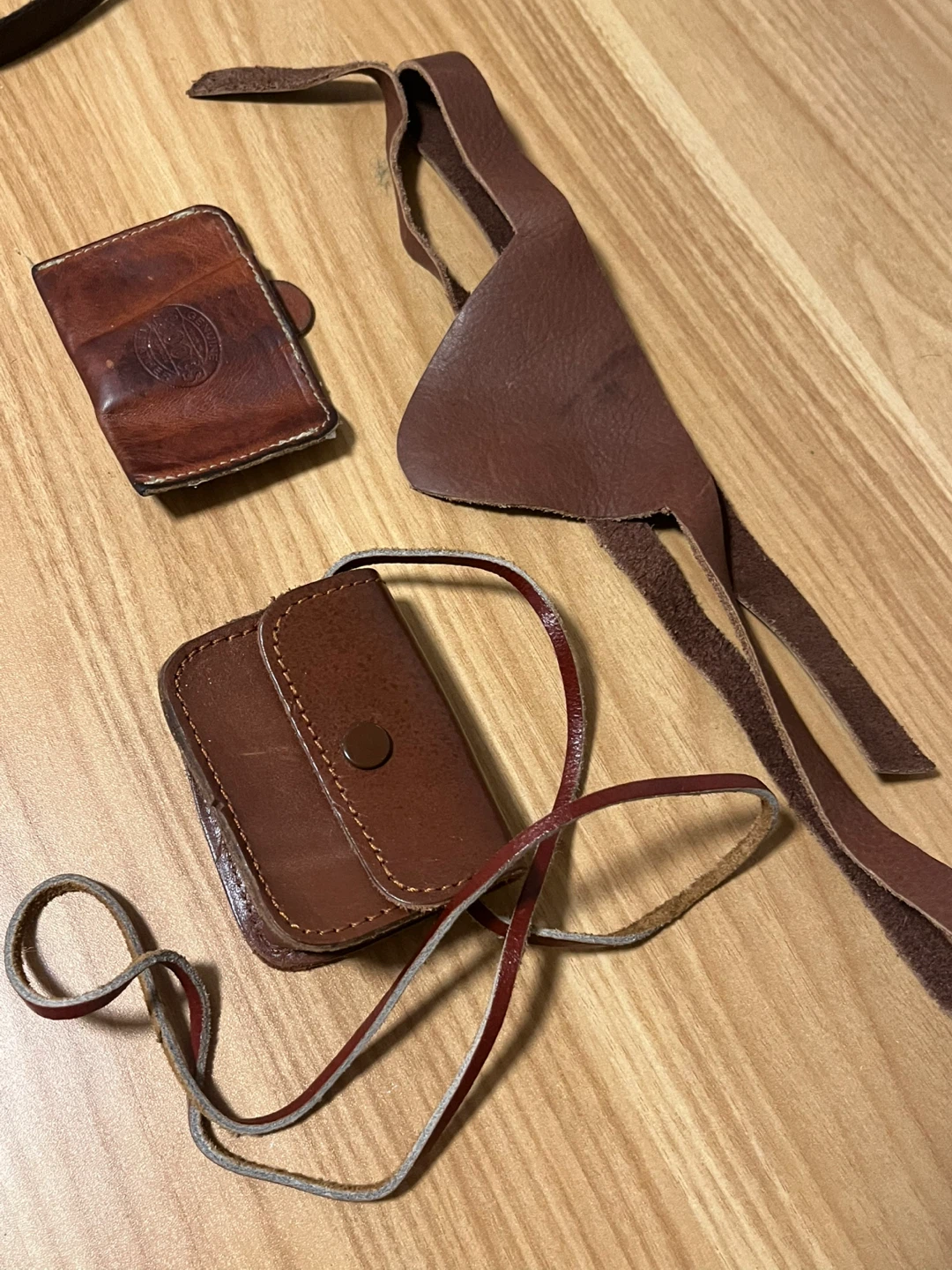 Mini belt bag, roots holder, Leather Accessories - Brown - photo 5