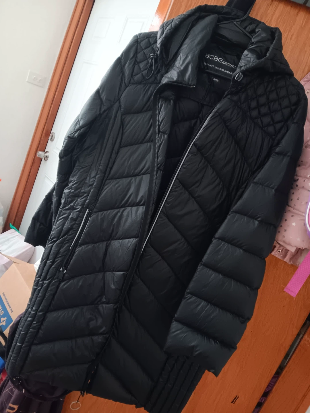 BCBG Generation Black Packable Down Puffer - XL