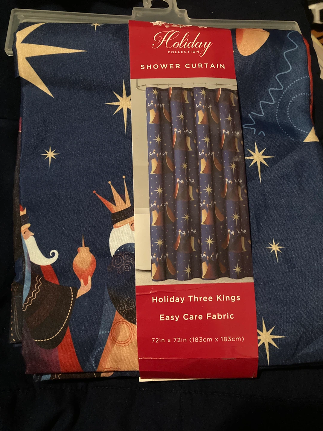 Holiday Collection Shower Curtain 72x72 New