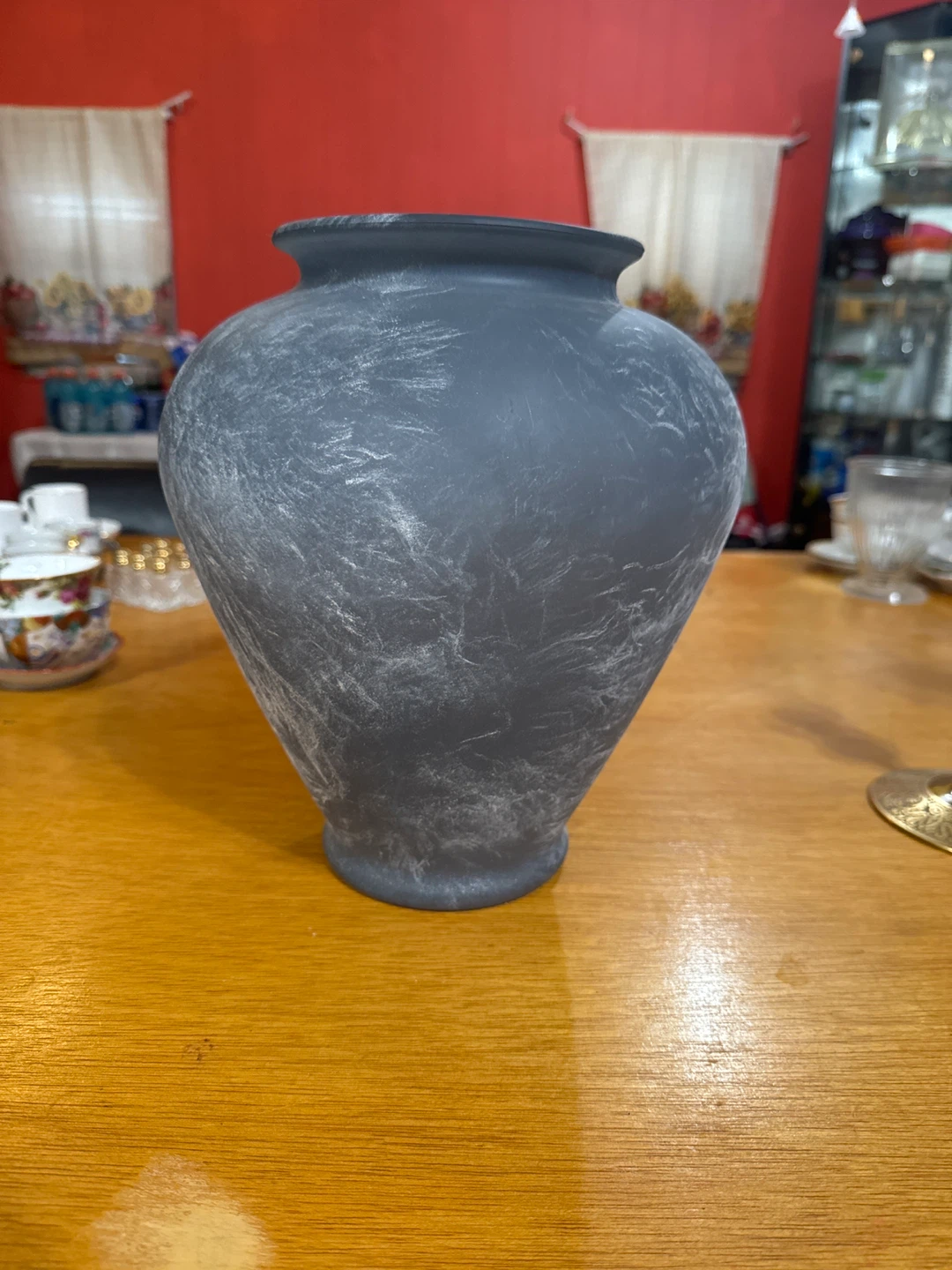 Big Gray Decorative Vase 🥕