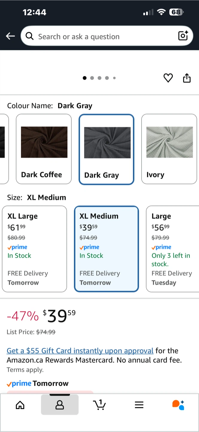 Dark Gray XL Medium Loveseat Sofa Cover - photo 3