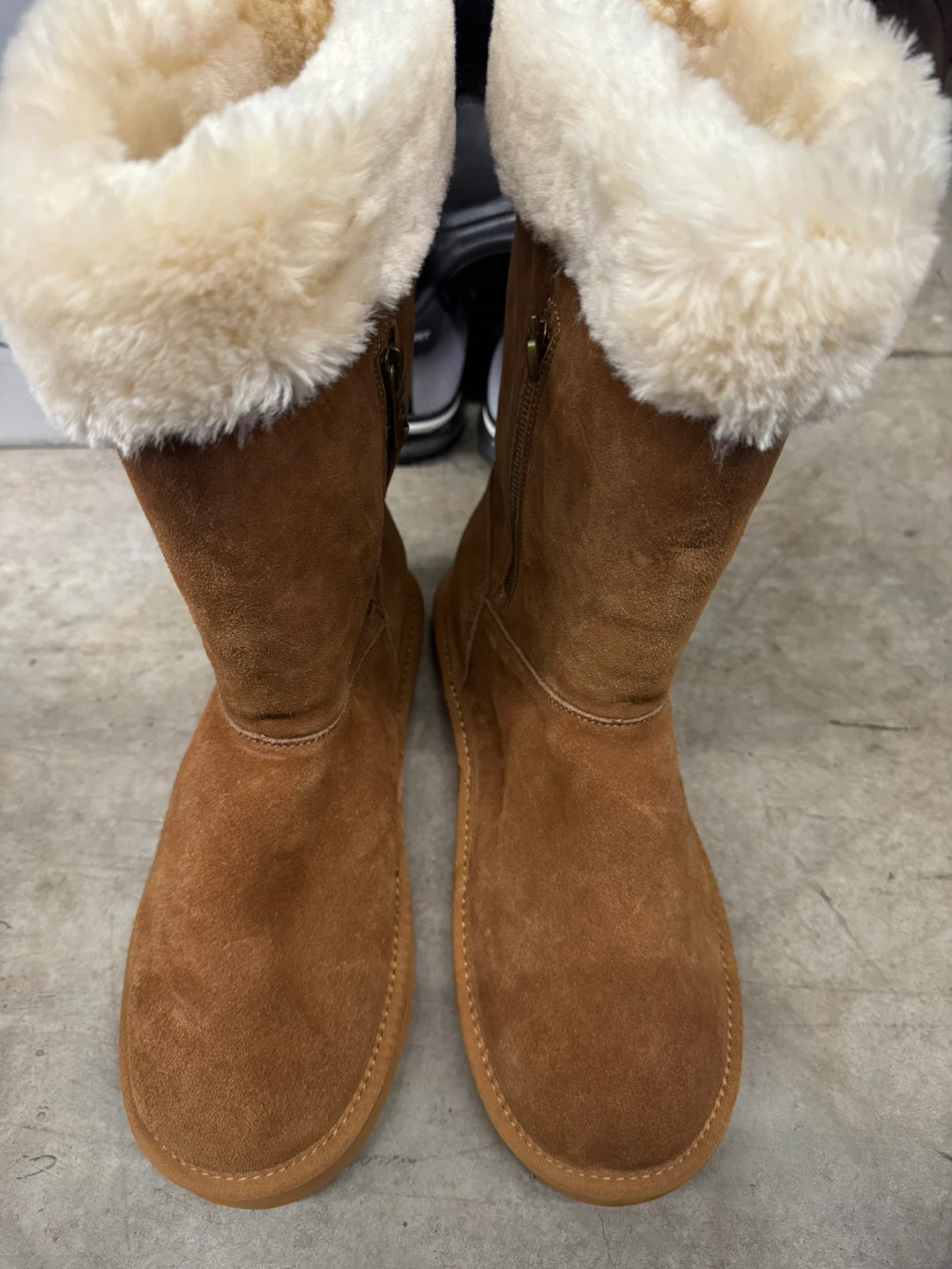 Tamarac Suede Boots with Fur Trim