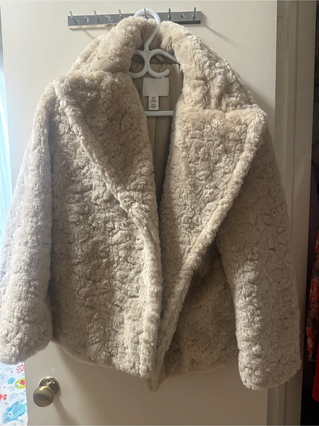 H&M Beige Faux Shearling Coat