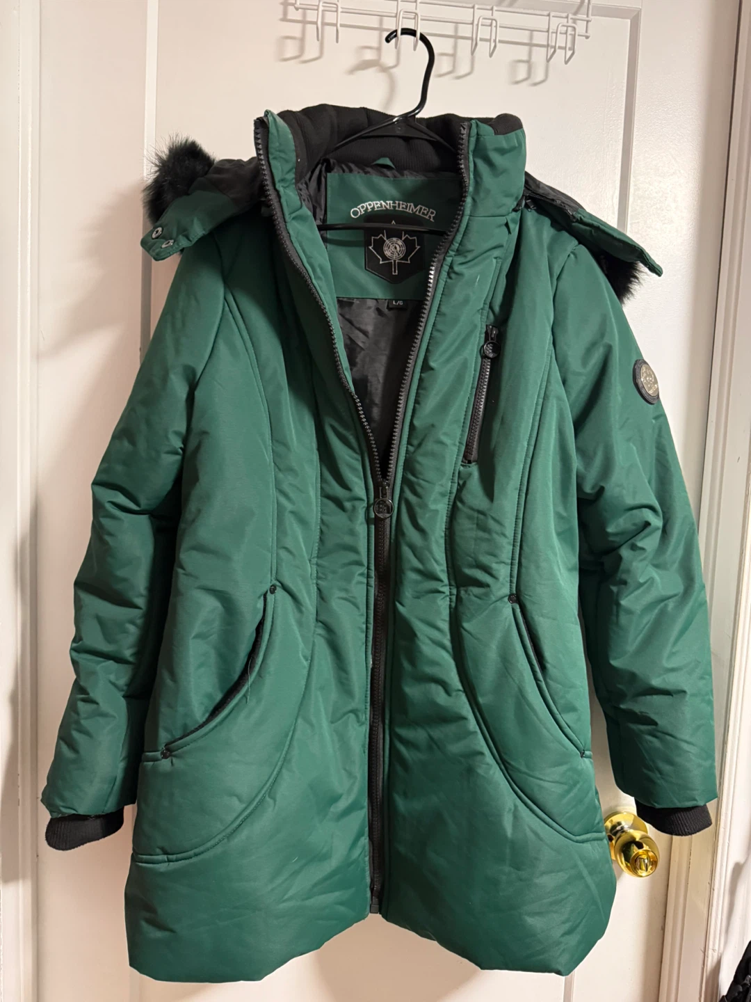 Oppenheimer Green Winter Coat - Size L