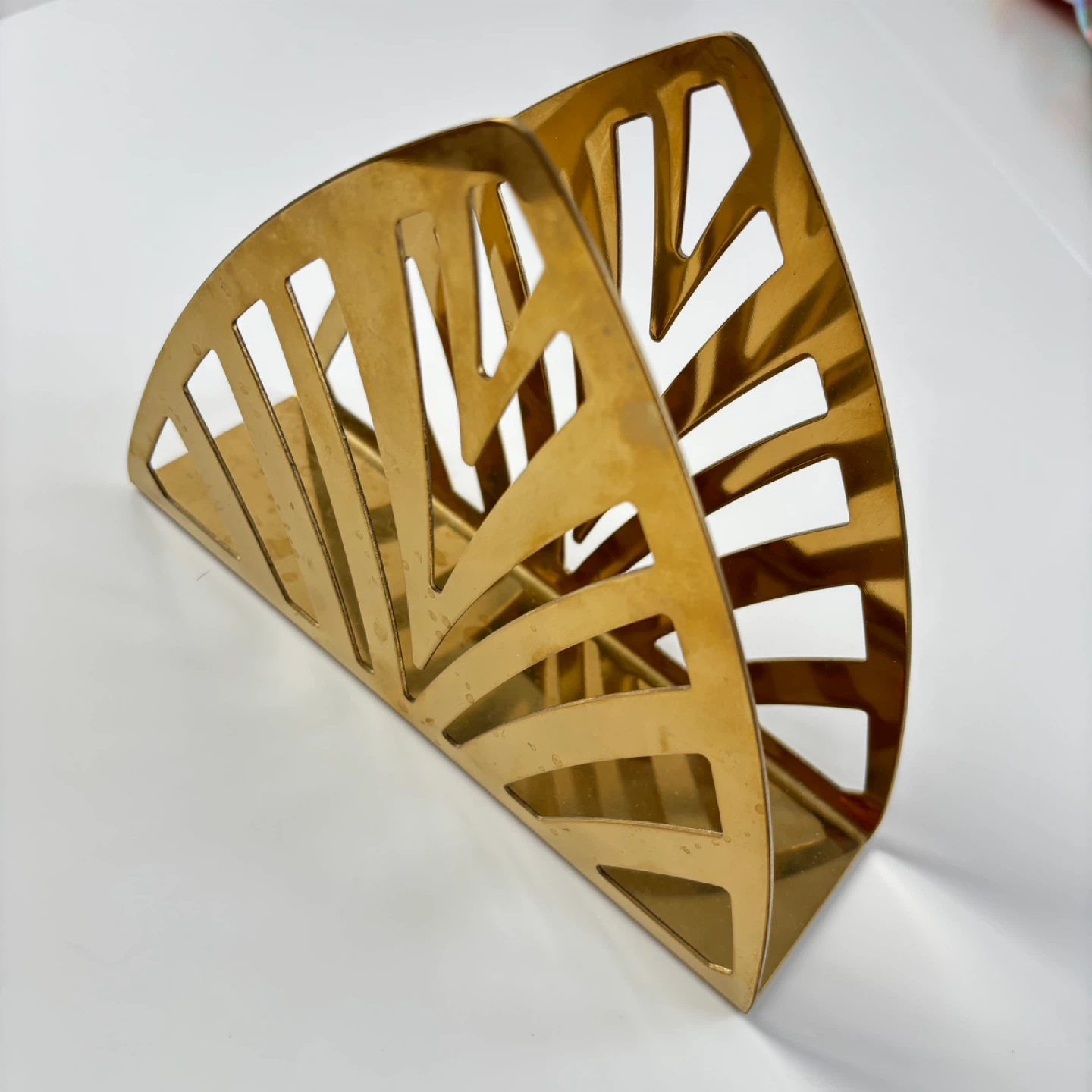 Brass art deco style Napkin Holder