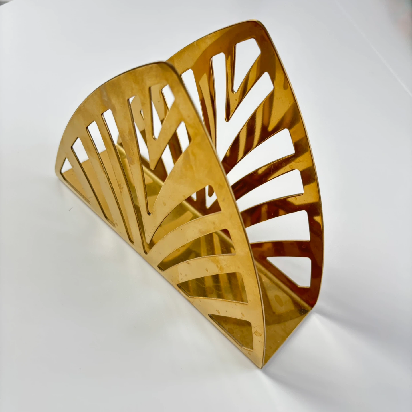 Brass art deco style Napkin Holder - photo 2