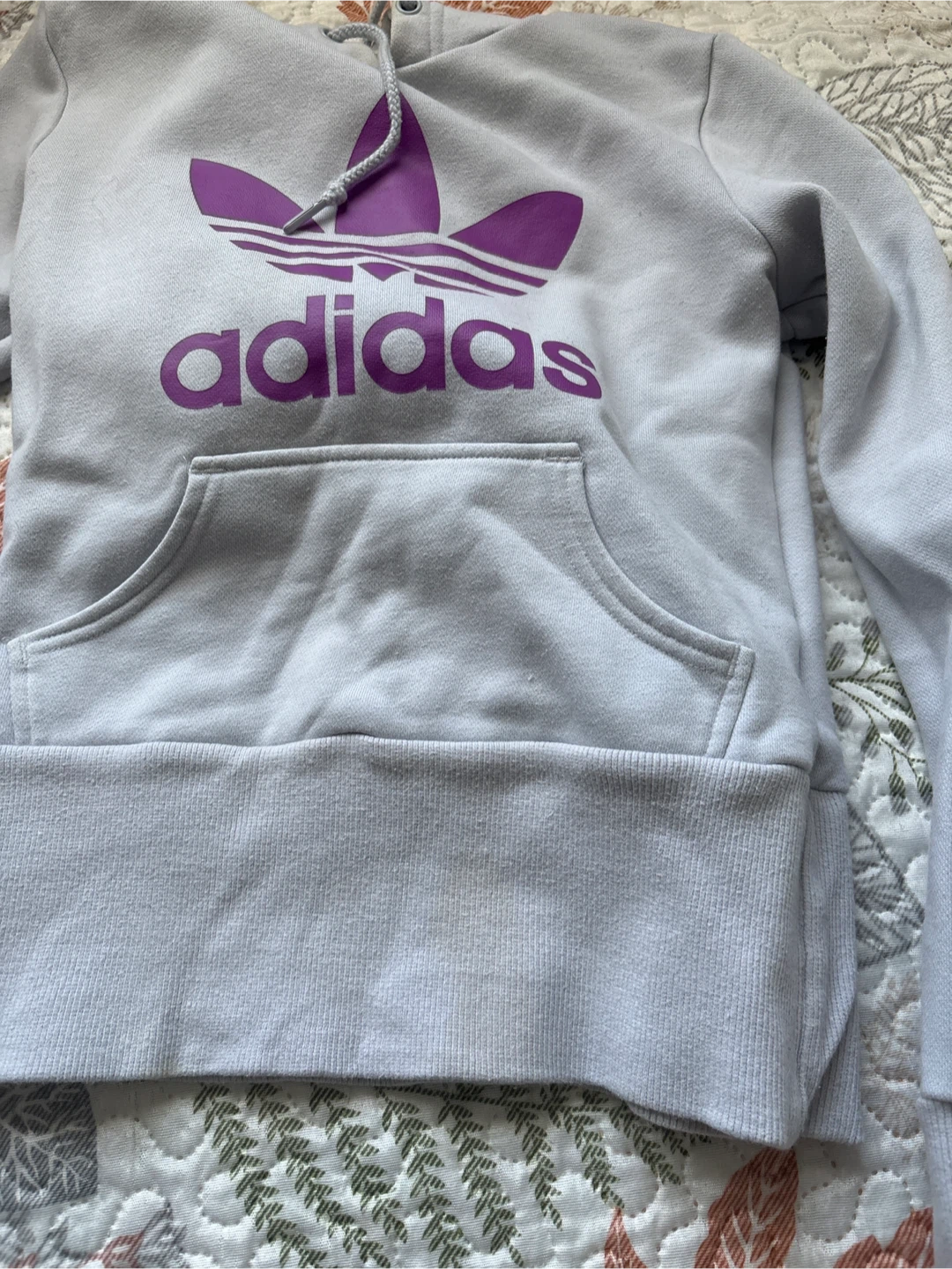 $10 XS women’s/girls’ Adidas Hoodie - Purple Trefoil Logo - photo 4
