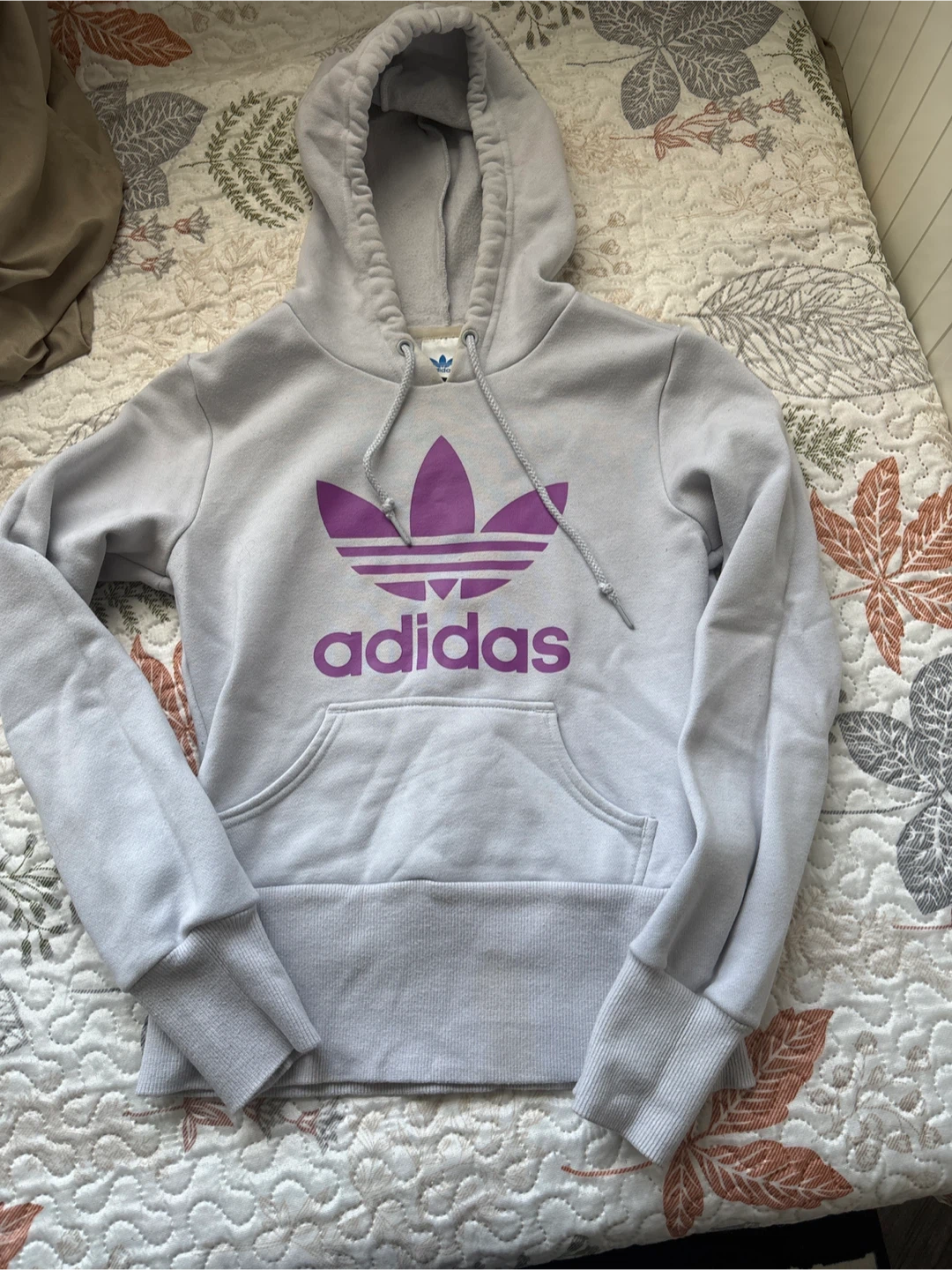 $10 XS women’s/girls’ Adidas Hoodie - Purple Trefoil Logo