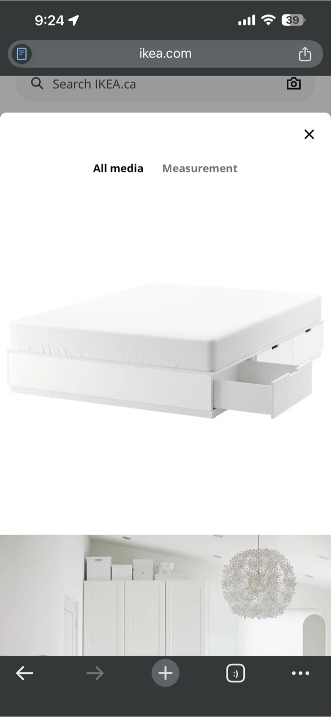 IKEA Bed Frame with Storage