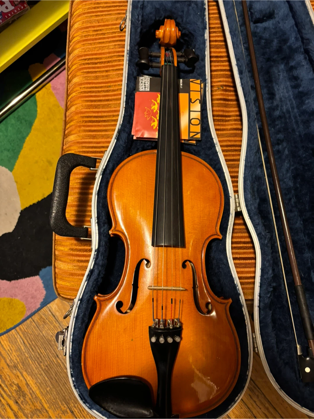 Violin with Case and Bow