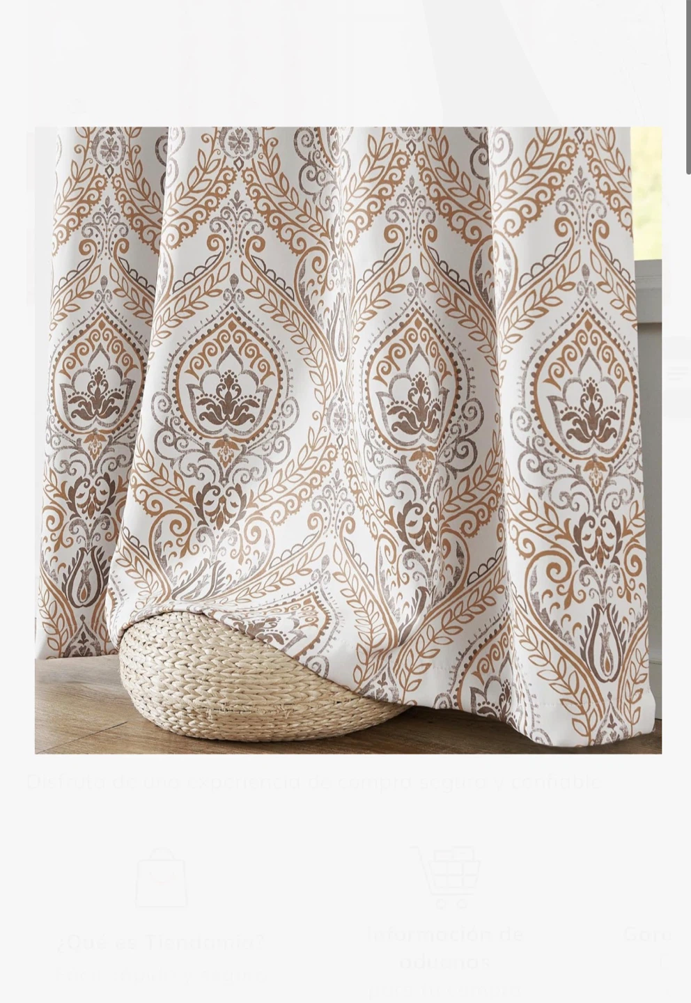 Bronze Patterned Blackout Curtains - photo 3