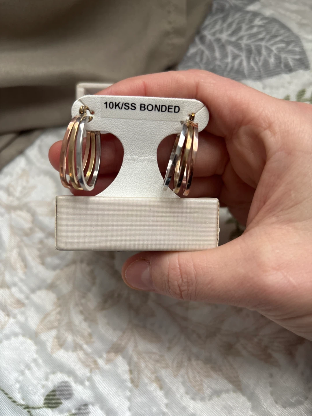 Sono Di Oro 10K/SS Hoop Earrings - photo 2