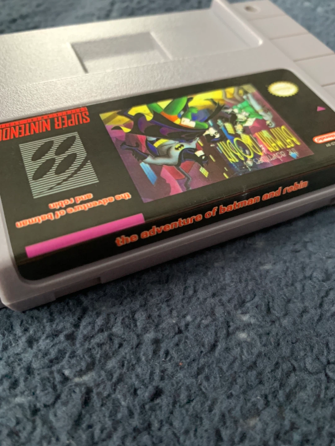 The Adventure of Batman and Robin SNES Game Cartridge Reprint - photo 3