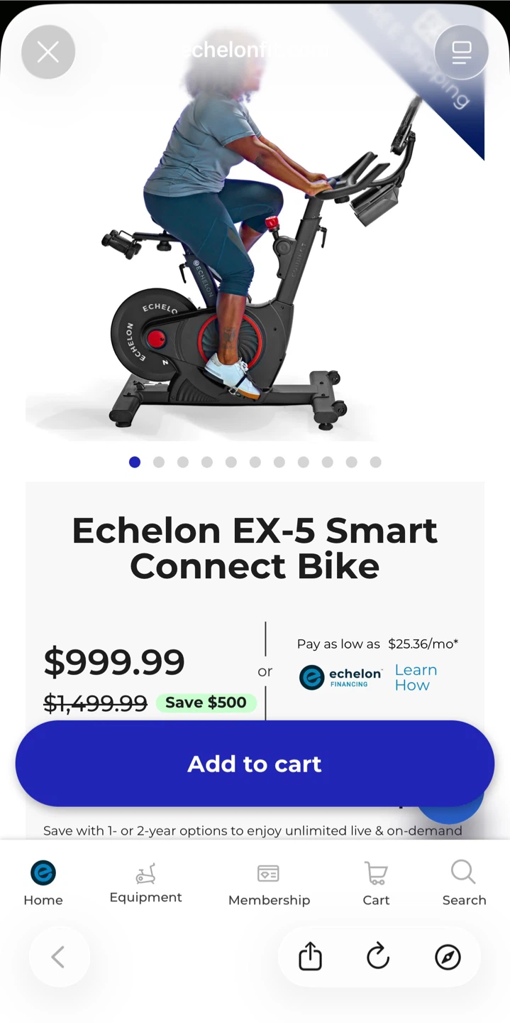 Echelon Rowi&Bike Bundle $500! each $300 (original $1900)